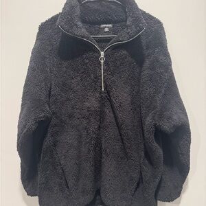 Express Black Textured Pullover